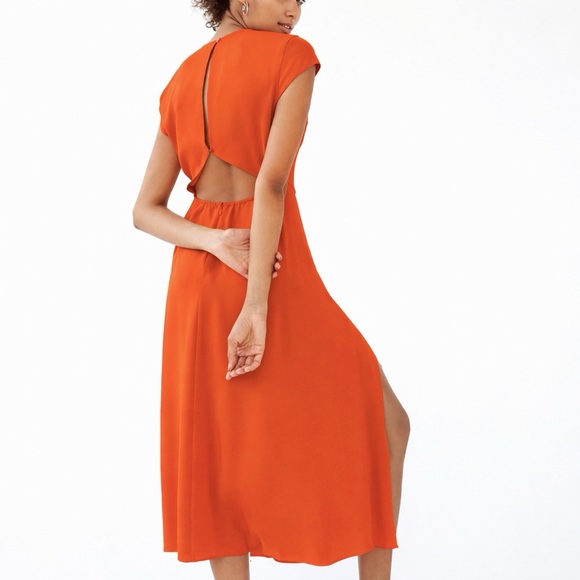 Aritzia Babaton “Hampton” Dress Women’s Size 6 – Burnt Orange - Picture 2 of 13